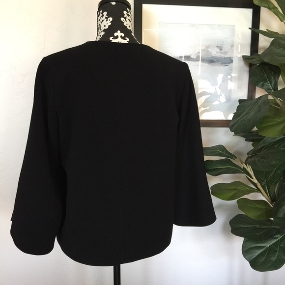 WISH Australian Label Black Olay Jacket Capelet Split Sleeves Size USA 6 AUS 10 - Picture 4 of 12